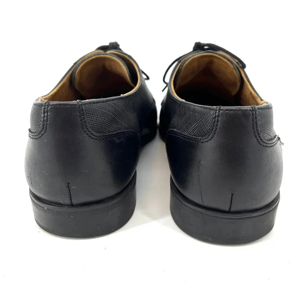 Florsheim‎ Men's 10.5 Jackson  Black Leather Cap Toe Oxford Dress Shoes